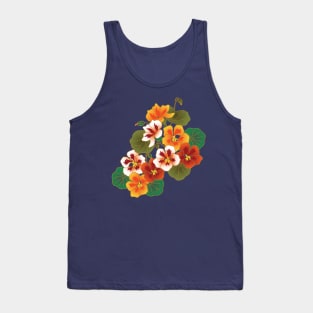 Nasturtium Garden-Navy Tank Top